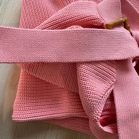 JLUXLABEL Peach Bodycon Knit Maxi Skirt with Cutouts and Belt Women’s size M - Picture 12 of 12